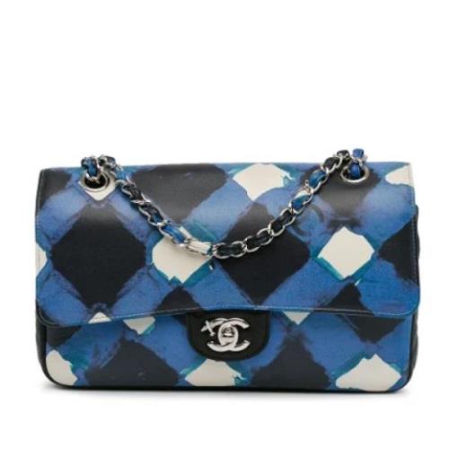 Chanel Vintage Pre-owned Laeder axelremsvskor Blue, Dam