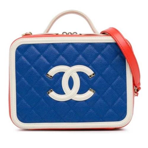 Chanel Vintage Pre-owned Laeder handvskor Blue, Dam