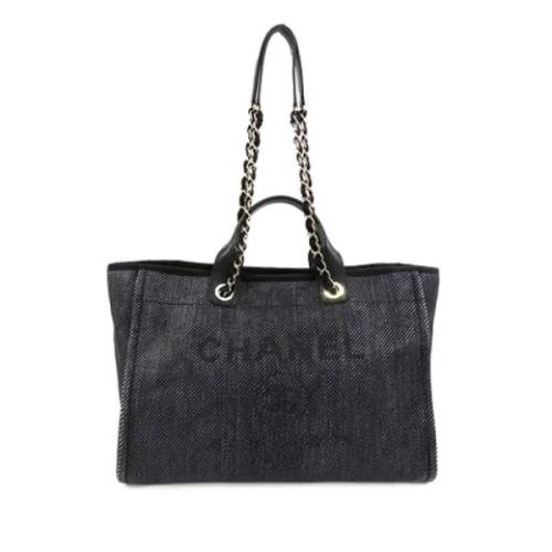 Chanel Vintage Pre-owned Canvas chanel-vskor Blue, Dam