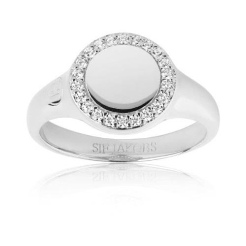 Sif Jakobs Jewellery Elegant Zirconia Silverring Gray, Dam