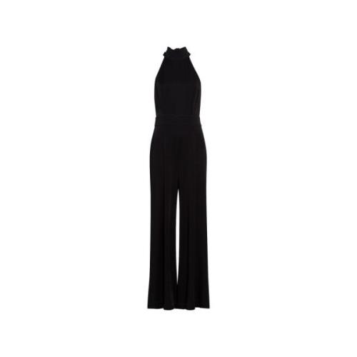 IVY OAK Satin Wide Leg Jumpsuit Black, Dam