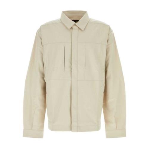 Entire Studios Stretch Oxford Skjorta i Sand Beige, Herr