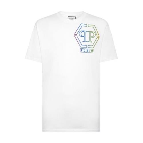 Philipp Plein Vita T-shirts Polos för män White, Herr