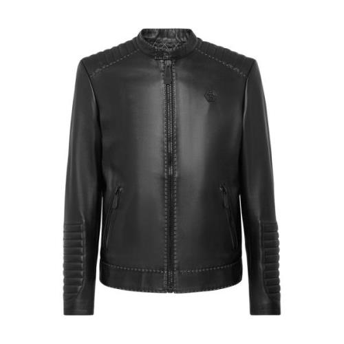 Philipp Plein Svarta Jackor för Män Aw23 Black, Herr