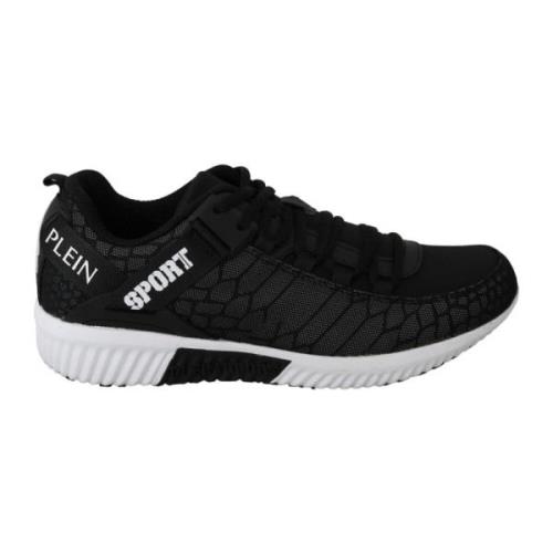 Philipp Plein Svarta Avslappnade Sneakers Gummisula Black, Herr