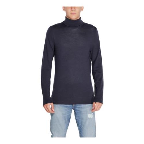 Calvin Klein Merino Wool Turtle Neck Tröja Blue, Herr