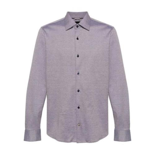 Hugo Boss Casual Bomull Kent Krage Skjorta Purple, Herr