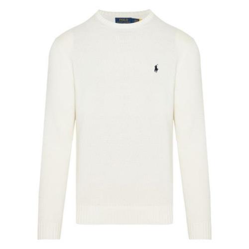 Ralph Lauren Broderad Bomullssweatshirt White, Herr