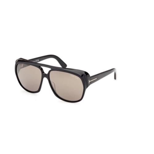 Tom Ford Svart spegel solglasögon Ft1103 Black, Herr