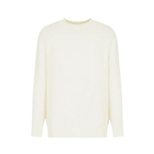 Armani Exchange Bomull Crewneck Sweater White, Herr