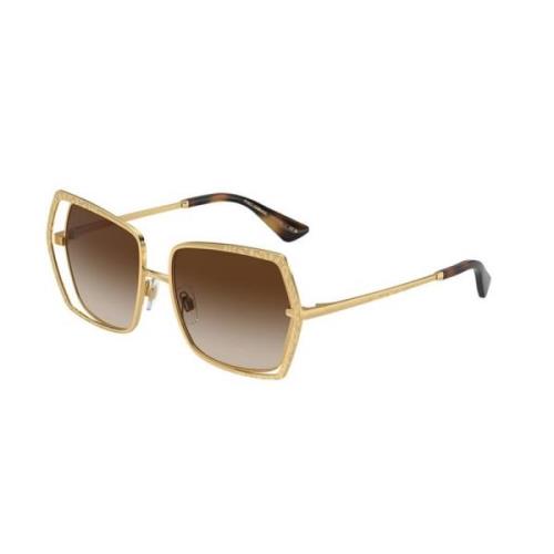 Dolce & Gabbana Guld Brun Gradient Solglasögon Dg2306 Yellow, Unisex