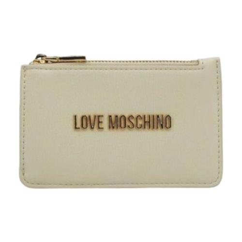 Love Moschino Dragkedja Plånbok Beige, Dam