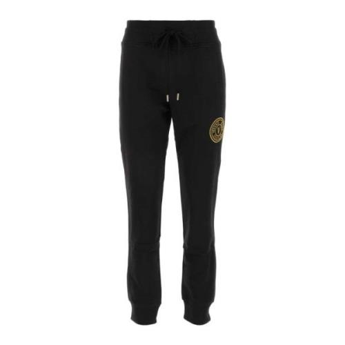 Versace Jeans Couture Stiliga svarta bomulls joggers Black, Dam