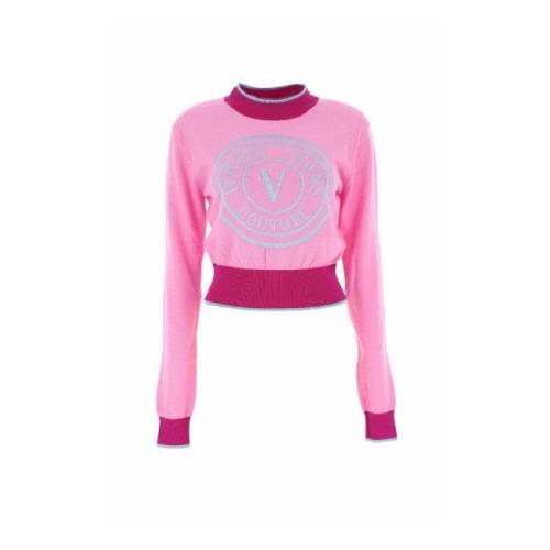 Versace Jeans Couture Rosa Logotröja Pink, Dam