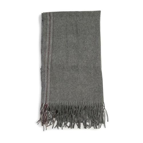 Brunello Cucinelli Grå Scarves för Män Aw24 Gray, Herr