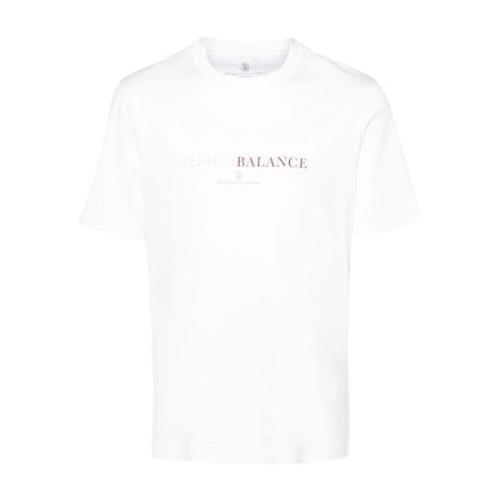 Brunello Cucinelli Stiliga T-shirts och Polos White, Herr