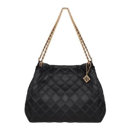 Tory Burch Mjuk Fleming Axelväska Black, Dam