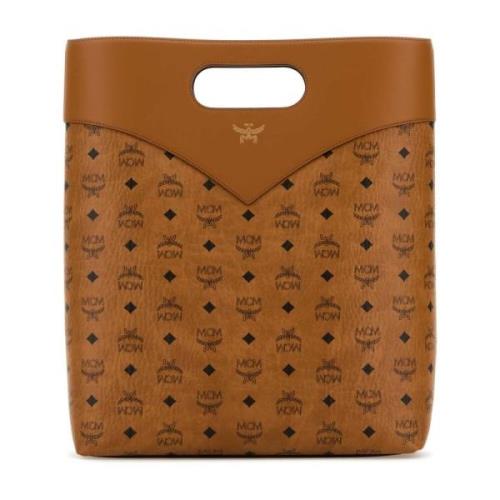 MCM Canvas Shopping Bag Brown, Herr