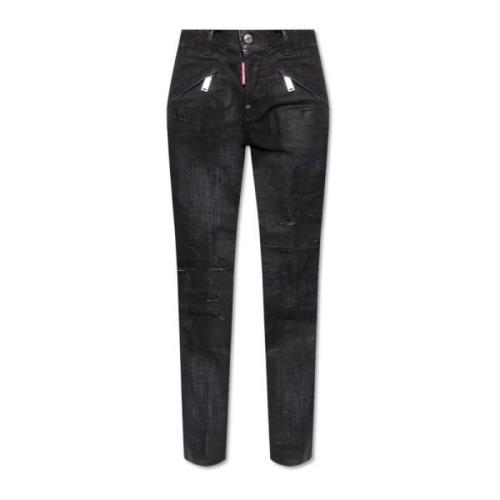 Dsquared2 Jeans med logotyp Black, Dam