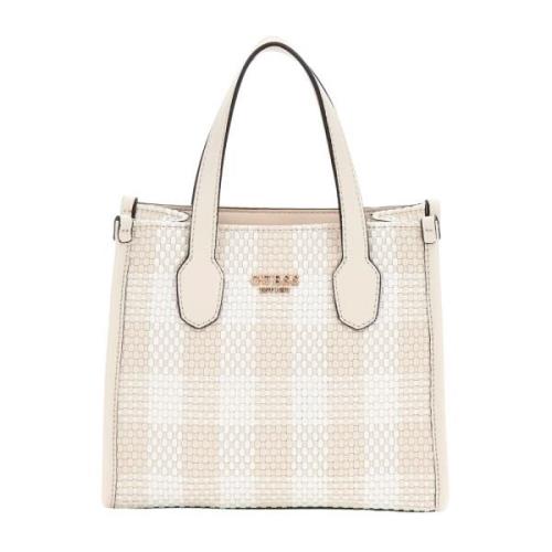 Guess Stilren Handväska Silvana Beige, Dam