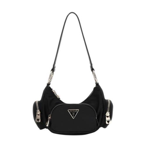 Guess Eco Gemma Axelväska Mini Black, Dam