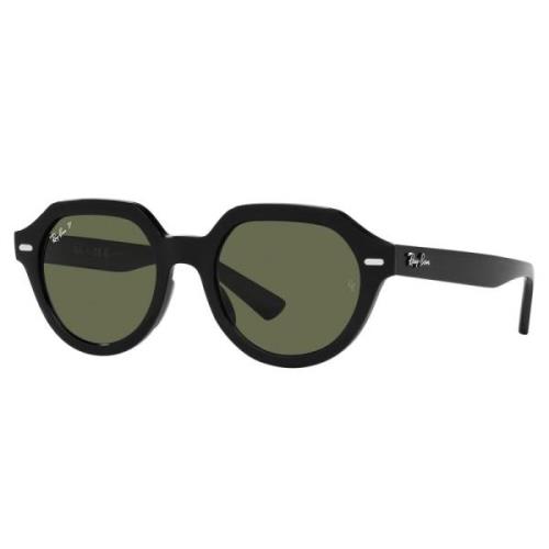 Ray-Ban Grön Polariserade Fyrkantiga Solglasögon Gina Black, Unisex