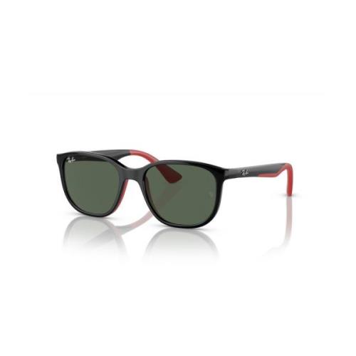 Ray-Ban Barn Fyrkantiga Solglasögon Svart Röd Grön Black, Unisex