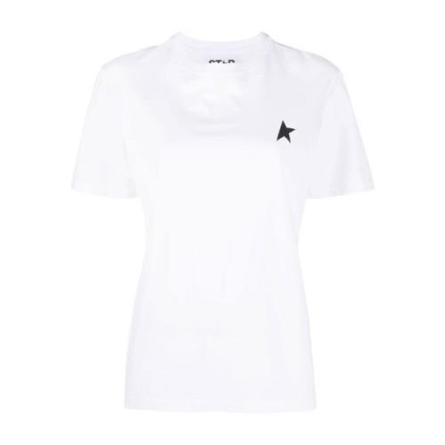 Golden Goose Bomull Logo Print Rund Hals T-shirts White, Dam