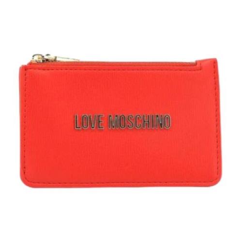 Love Moschino Dam Zip Plånbok Red, Dam