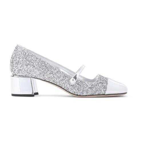 Jimmy Choo Metallic Pumps Aw24 Klack 4,5cm Gray, Dam