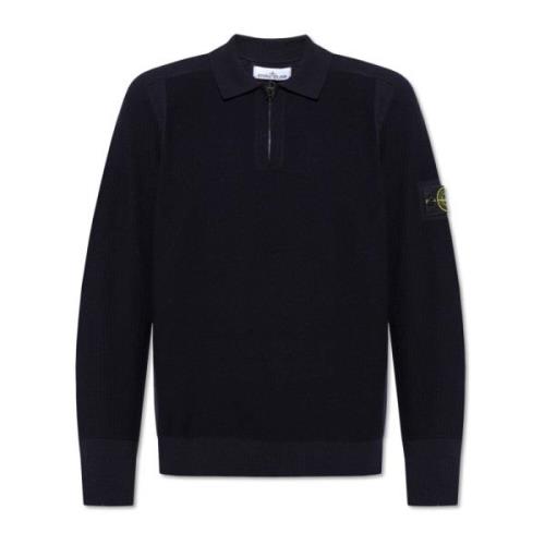 Stone Island Tröja med krage Blue, Herr