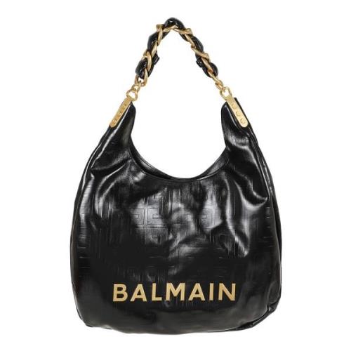 Balmain Svart Axelväska Dn1Bt929Letf Black, Dam