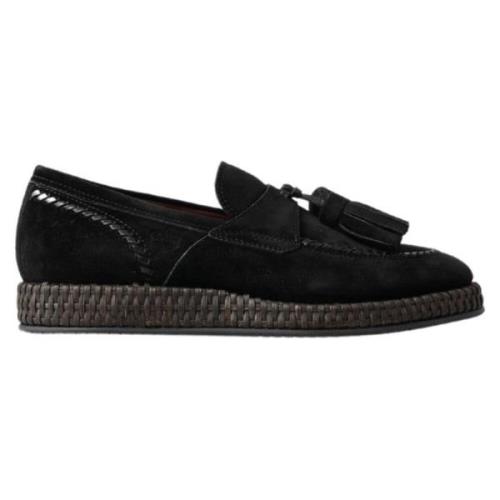 Dolce & Gabbana Svarta Mocka Espadrille-Sneakers Black, Herr