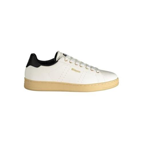 Blauer Vit Polyester Sneaker med Sportiga Detaljer White, Herr