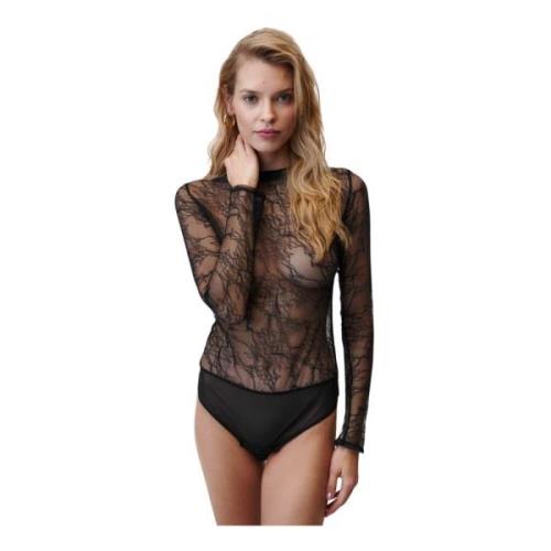 Undress Code Body Electric Bodysuit Black Black, Dam