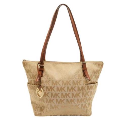 Michael Kors Pre-owned Pre-owned Canvas totevskor Beige, Dam