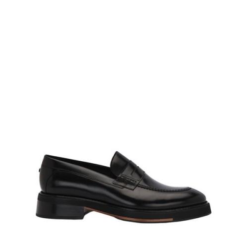 Lottusse Svart kalvskinn Lluch Band Loafers Mocasin Banda Black, Herr