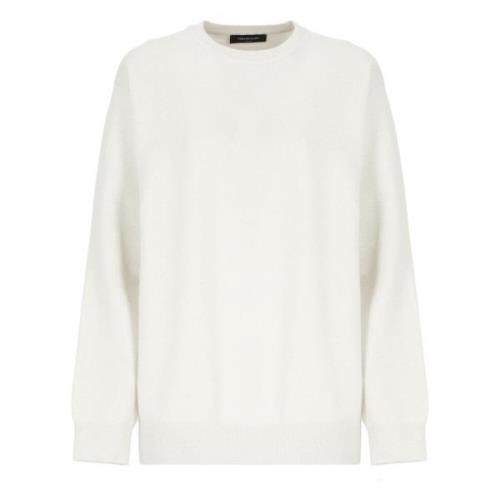 Fabiana Filippi Ivory Ullblandning Crew Neck Sweater Beige, Dam