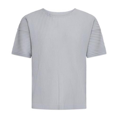 Issey Miyake Veckade T-shirts och Polos Grå Gray, Herr