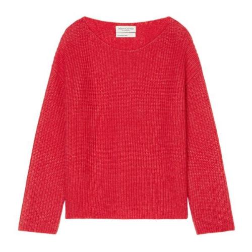 Marc O'Polo Oversized stickad tröja Red, Dam