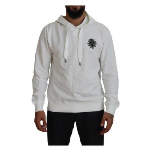 Dolce & Gabbana Vit Logohuvtröja Sweatshirt White, Herr