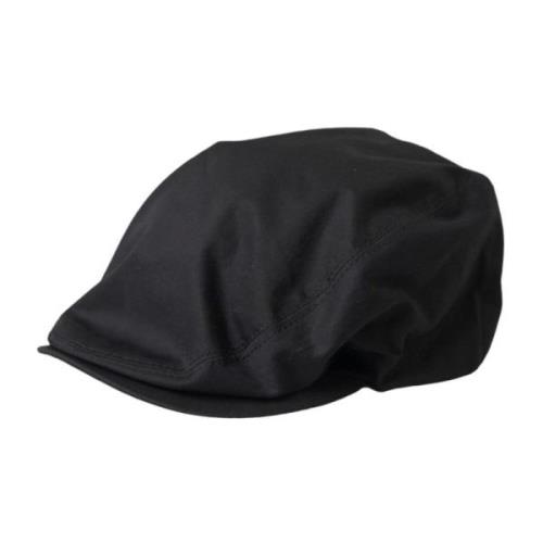 Dolce & Gabbana Svart Bomull Newsboy Cap Black, Herr