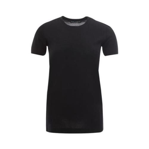 Dolce & Gabbana Svarta Bomull Tops & T-Shirt Black, Herr