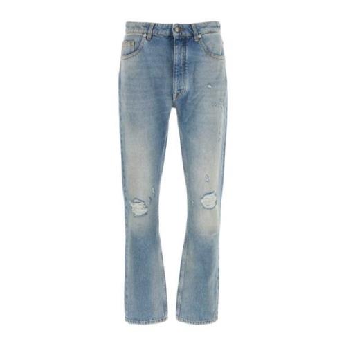 Palm Angels Klassiska Denim Jeans för Män Blue, Herr