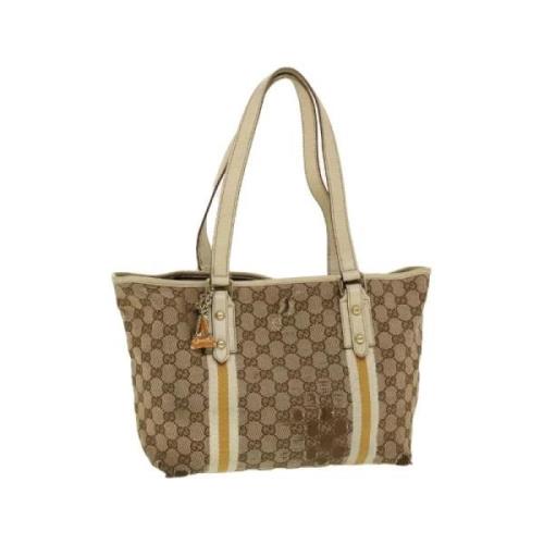 Gucci Vintage Pre-owned Canvas gucci-vskor Beige, Dam