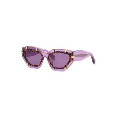 Philipp Plein Liliac Violet Solglasögon Shiny Transp Purple, Dam