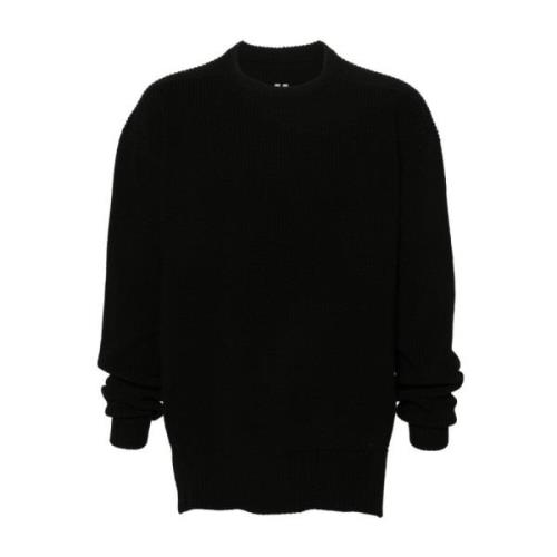 Rick Owens Fiskare Rund Hals Pullover Svart Black, Herr