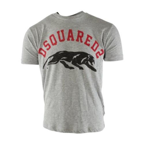 Dsquared2 Grå T-shirt för män Gray, Herr