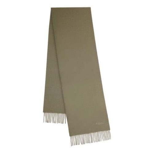 Mulberry Solid Merino Wool Scarf, Linen Green Green, Herr