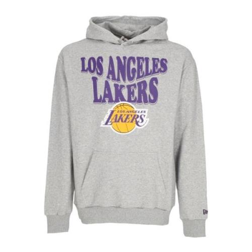 New Era NBA Script Oversize Hoodie Los Angeles Lakers Gray, Herr